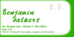 benjamin halpert business card